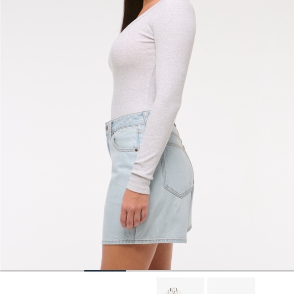 Abercrombie & Fitch Light Blue Jean Shorts - Picture 10 of 11